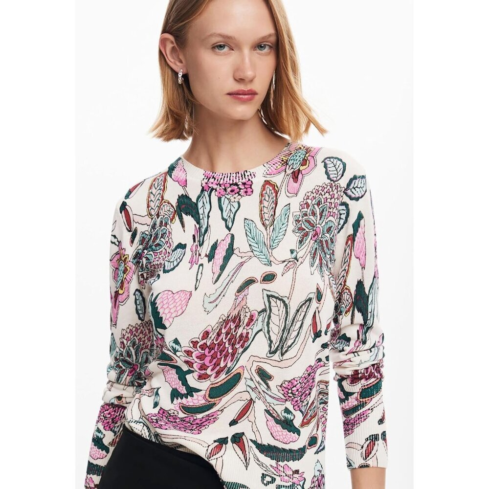 Women's Geometric Patchwork Pullover Recycled Vis… - image 7